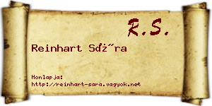 Reinhart Sára névjegykártya